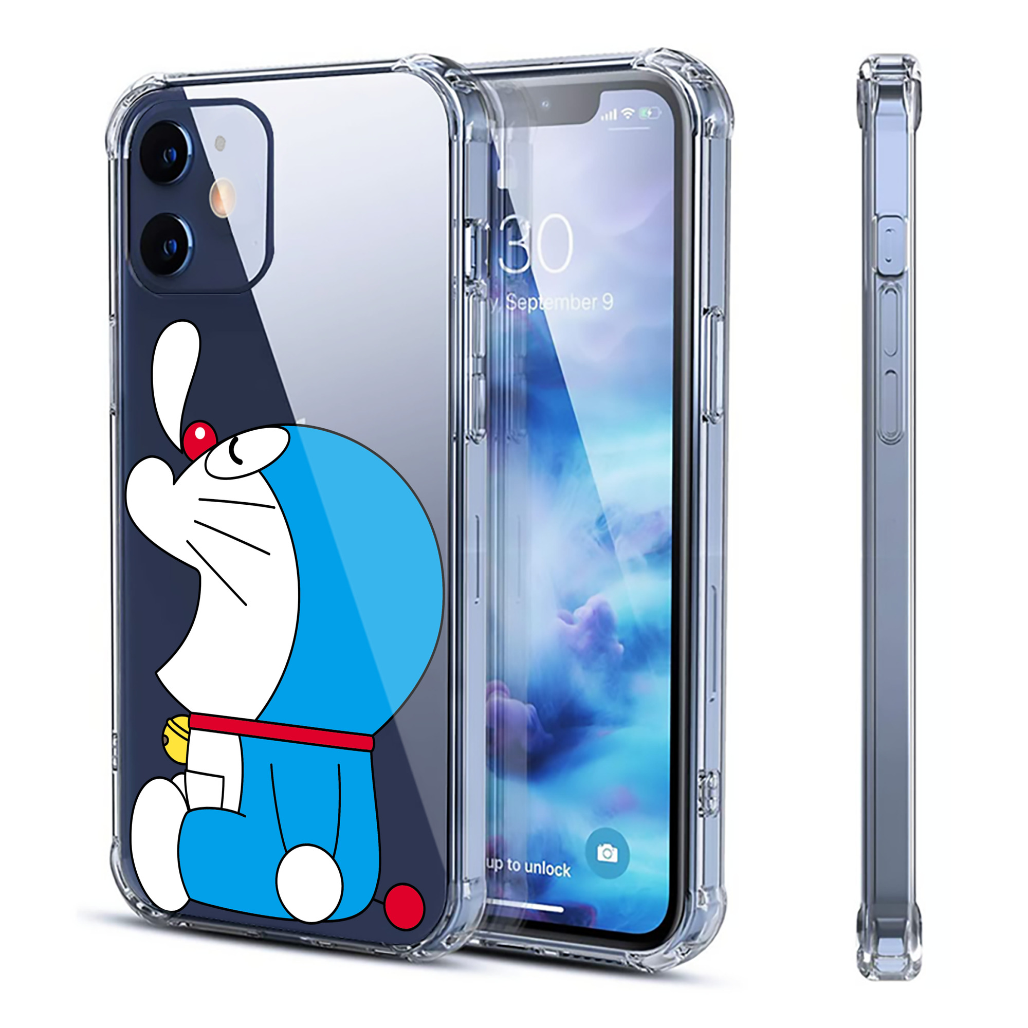 （画像用） ドラえもん Doraemon 【iPhone 12シリーズ対応】透明スマホケース（クリアソフトケース）